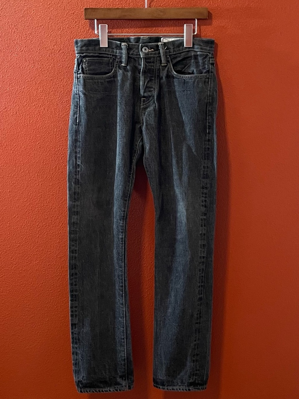 Rogue Territory Men’s Stanton Slim Straight 6 Pocket Button Fly Selvedge Jeans